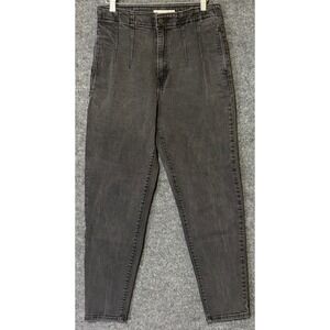 Levi's Womens 28 High Waisted Taper Jeans Black Tapered Leg
